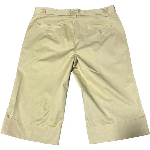 Women's Weatherproof Garment Company Cuffed Capri Khaki Chino Size 14 - Picture 7 of 8